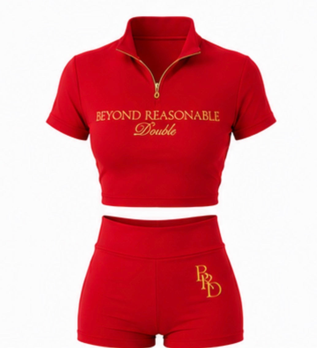 Women's Red 2 Piece Set